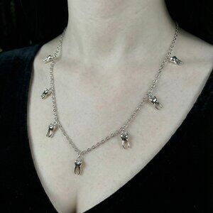 Man-Repeller Teeth Necklace in Silver